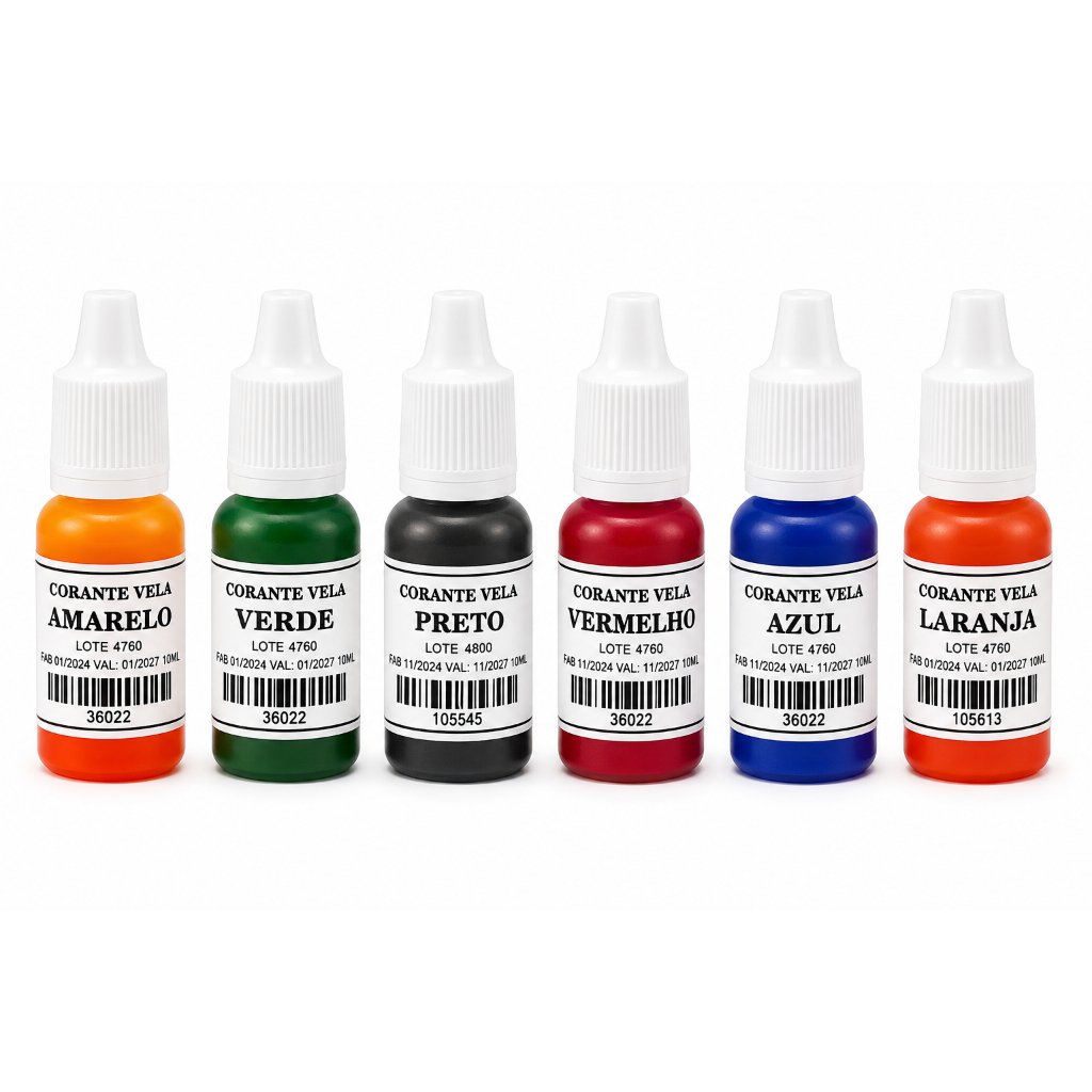 CORANTE A BASE DE OLEO 1 UNID. 10ML CD, IDEAL PARA PRODUTO A BASE DE OLEO, VELA.