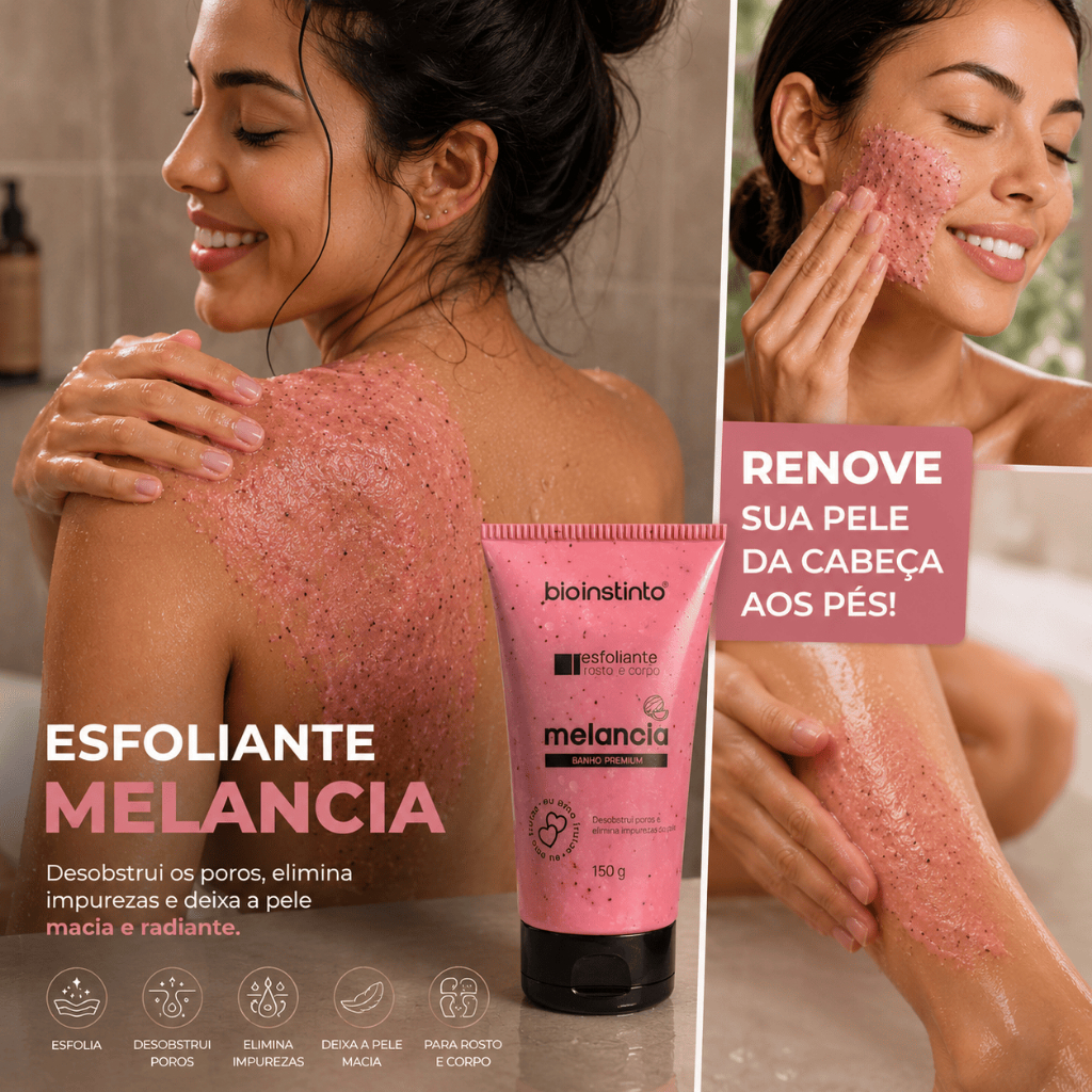 Esfoliante Corporal e Facial Skincare Bio Instinto 150g Limpeza dos Poros