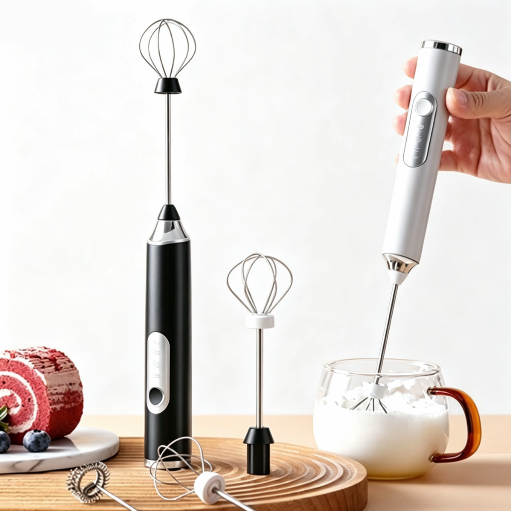 Batedor Misturador Mixer Elétrico para Bebidas Leite Café Clara de Ovo 2 em 1 -M2
