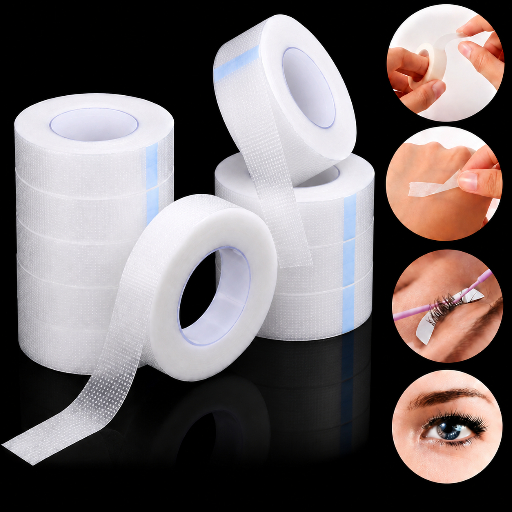 FitaTranspore Micropore Antialérgica Alongamento e Extensão Cílios 10m - 1/12 Pcs