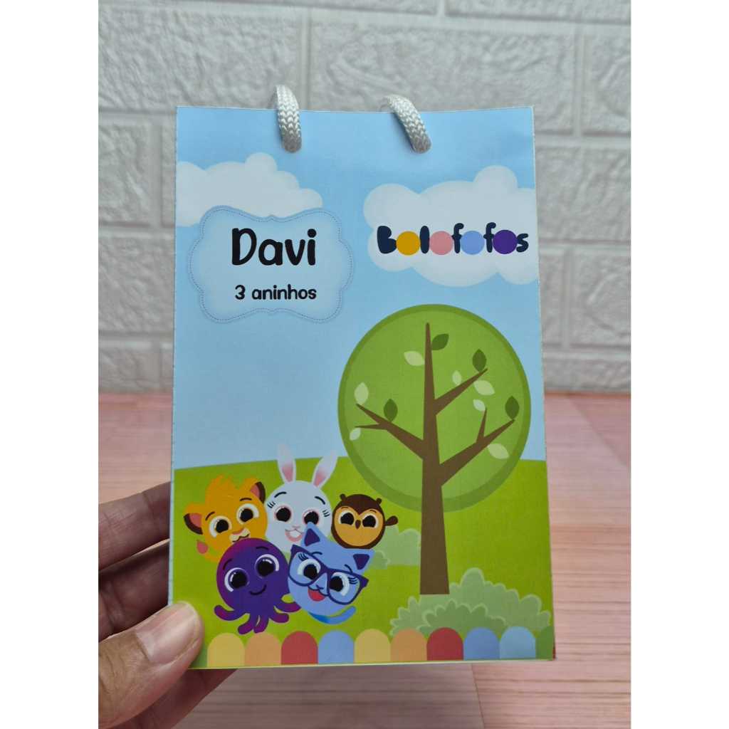 Sacolinhas Surpresa Personalizada com Alça - Semi-Montadas - Lembrancinha para Festas - Bolofofos – Tam. P