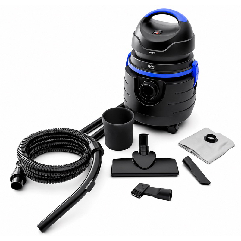 Aspirador de Pó e Água Philco 127v PAS80 1500W 20 Litros com Função Sopro