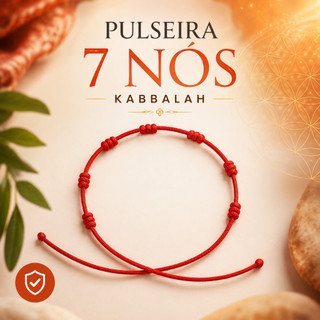 Pulseira 7 nós Kabbalah Vermelho Sorte Proteção Mal Olhado