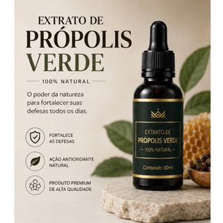 Extrato de Própolis Verde 18% de Própolis | Produto Natural | Não Contém Lactose | Zero Açúcar | Contém Álcool Cereal