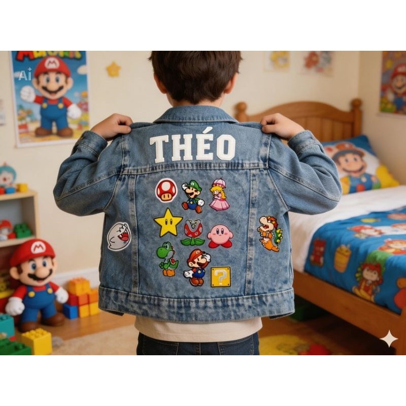 Jaqueta Personalizada  com nome SuperMario Bros Nintendo VideoGame jogo