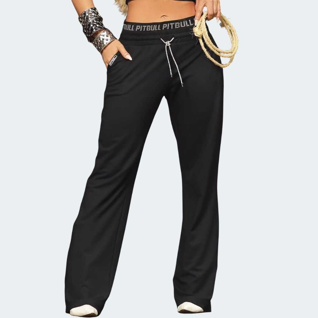Calça jeans feminina pit bull jeans wide leg original modeladora cintura alta empina bumbum bojo removível.