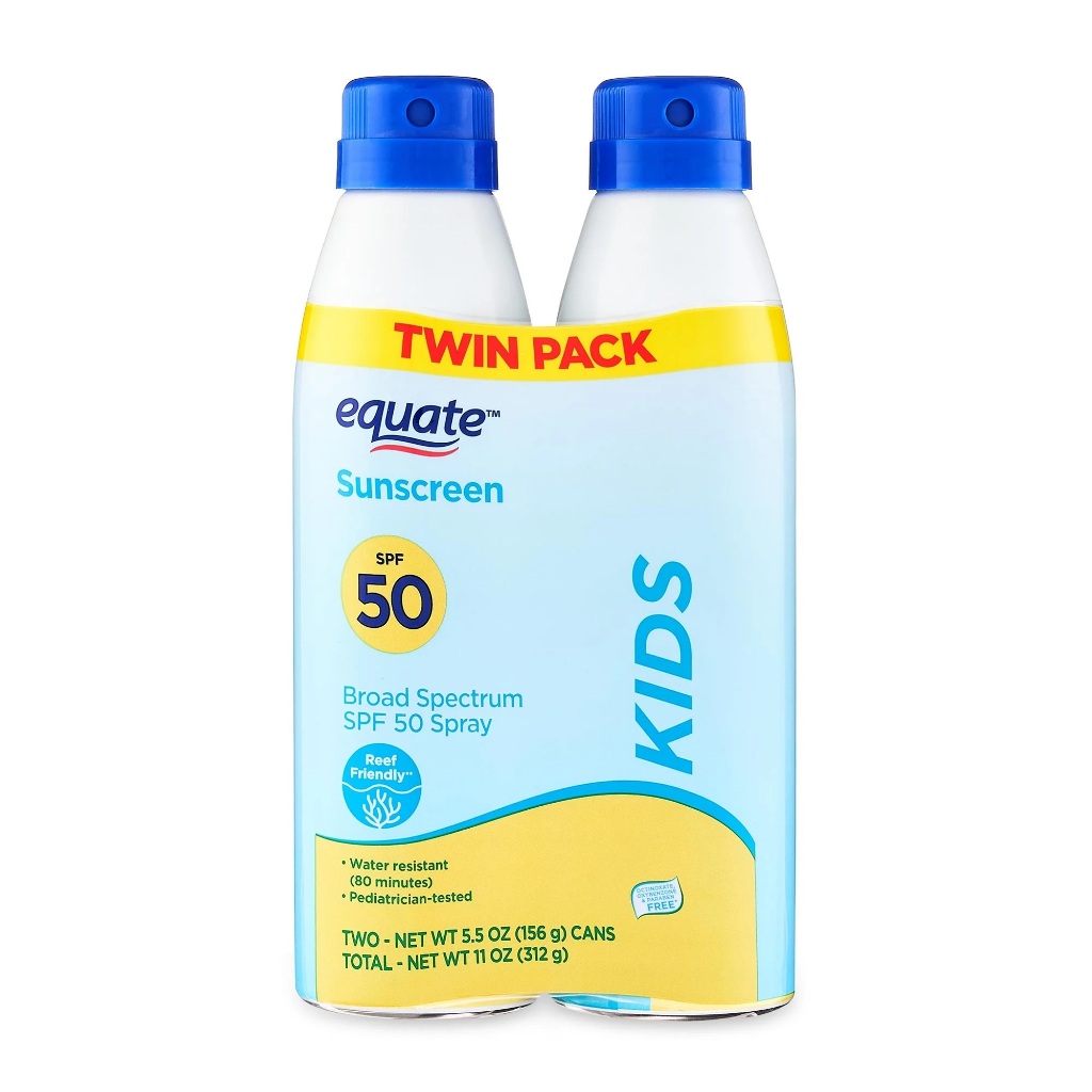 PROTETOR SOLAR EQUATE 50SPF KIDS SPRAY COM 2 UNIDADES IMPORTADO EUA