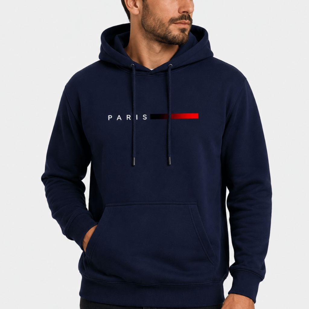 Moletom Com Capuz Estilo Paris Premium Casual Confortável Capuz Canguru Masculino