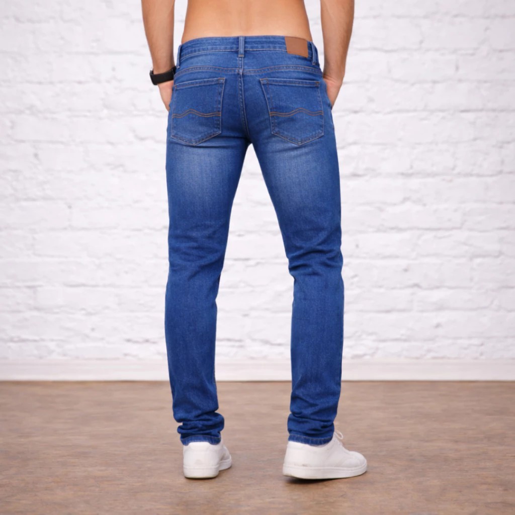 Kit com 3 Calças Jeans Masculina Skinny Slim Lycra — imagem 2 de 2