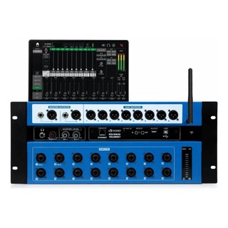 VEDO Mesa de Som Digital 16 Canais USB Wi-Fi 16 Entrada/saída Gravação multipista 16 canais/Efeitos Duplos/EQ 8 AUX