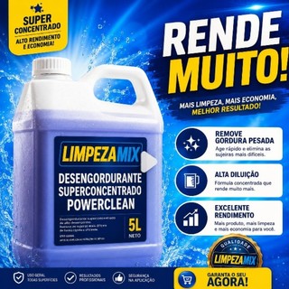 DESENGORDURANTE SUPER CONCENTRADO 5L LIMPEZA PESADA PROFISSIONAL