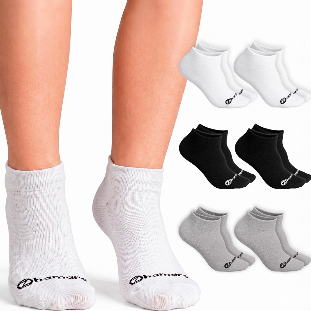 Imagem Kit Meias 6 Pares Zhamaro Infantil Algodão Premium Menino Menina Cano Curto Atoalhada Confortável