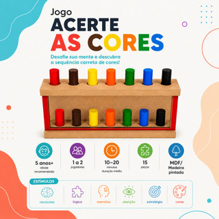Jogo Acerte Cores Organize Sequencia Garrafas Garrafinhas Brinquedo Educativo Infantil
