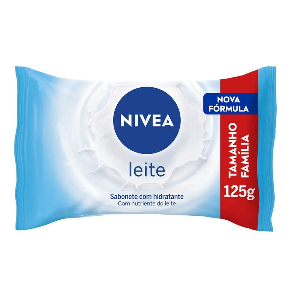 Kit Sabonete Leite 125g Barra Hidratante Limpeza Suave 6 10 12 20 Unidades