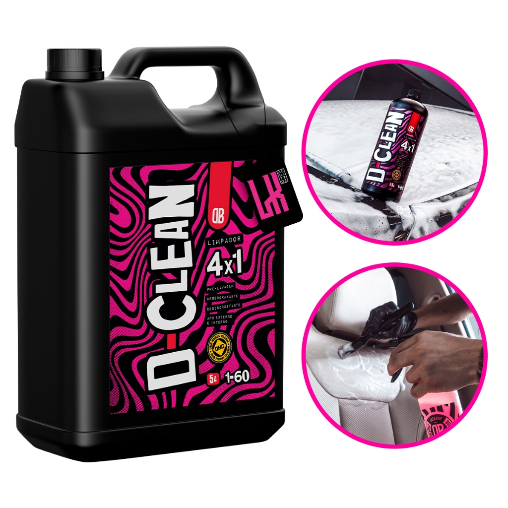 D Clean 5L Dub Boyz Limpador Multiuso 4x1 Pré Lavagem Lavagem Desincrustante  APC Externo Interno