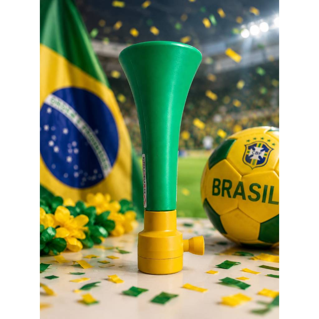 Vuvuzela Corneta Torcida Brasil Jogo Copa do Mundo Futebol Som Potente Buzina