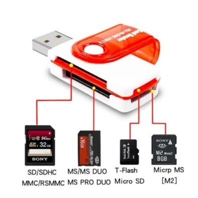 Pen drive Case Para Cartão De Memoria 4 IN 1 Leitor de Cartão de Memória 4 EM 1 Usb 2.0 KA-1107