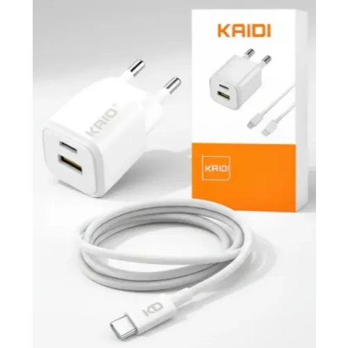 Carregador de Tomada Turbo Kaidi CQ-1501CC 20W Power Delivery USB e Tipo-C