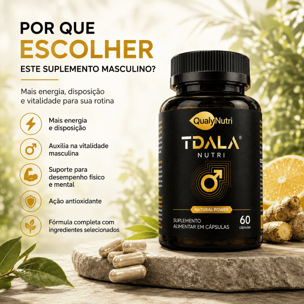 Suplemento Masculino Zinco Vitamina D Arginina Taurina Alta Concentração Premium Natural 60 Cápsulas