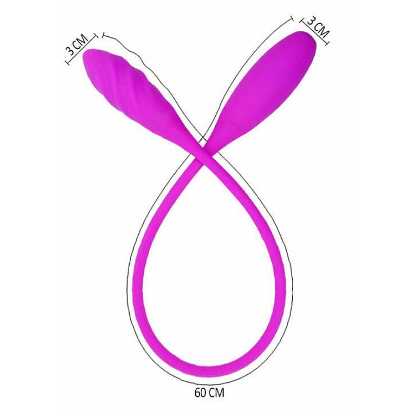 Vibrador Para Casal Duplo Flexível Snaky Vibe Duas Pontas 7 modos de vibração
