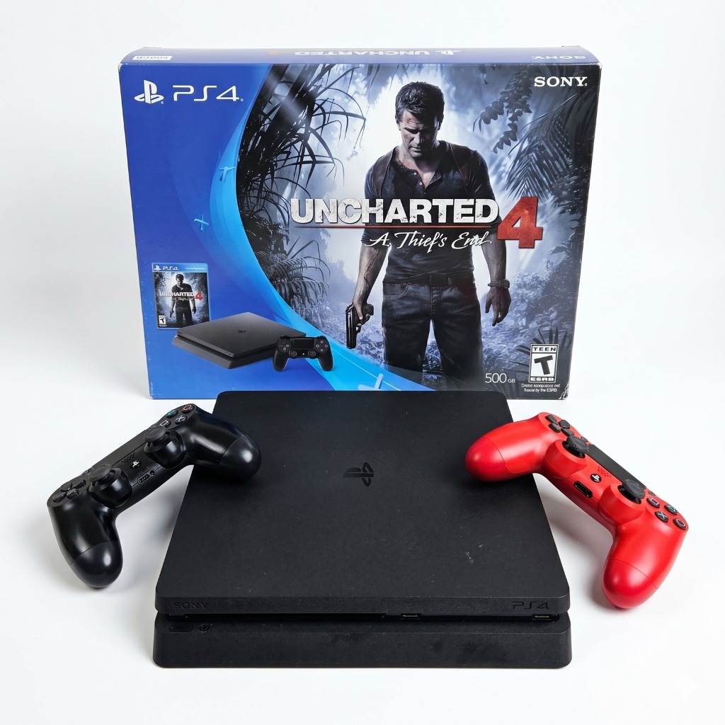 Playstation 4 Slim 500gb + 2 Controles + 7 Jogos - Original