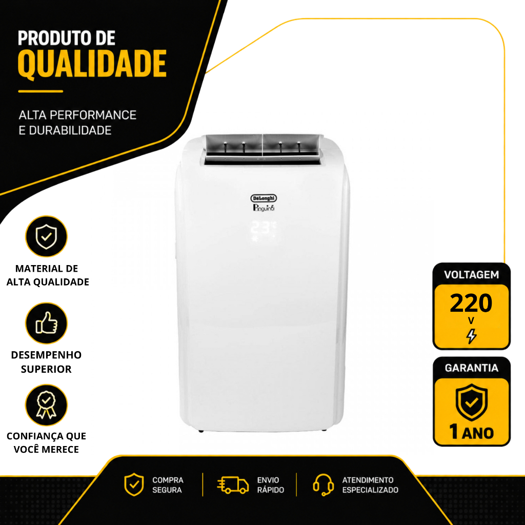 AR CONDICIONADO DELONGHI PORTATIL 12000BTU BRANCO 220V 00F900700DLBR