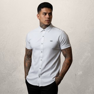 Camisa Masculina Viscose com Elastano Não Amassa | Casual Leve e Confortável | Estilo Social Moderno
