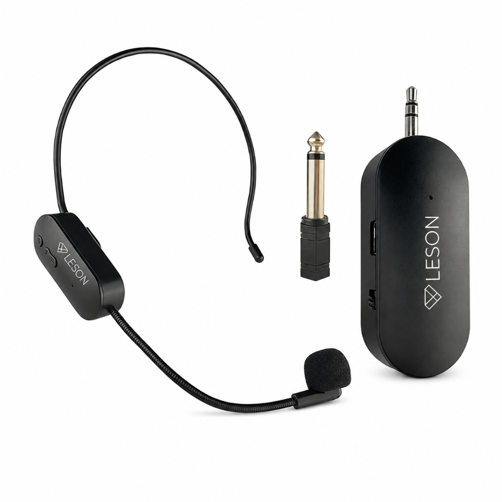 Microfone Headset Sem Fio Leson Para Professor Aula Palestra Conferência Show