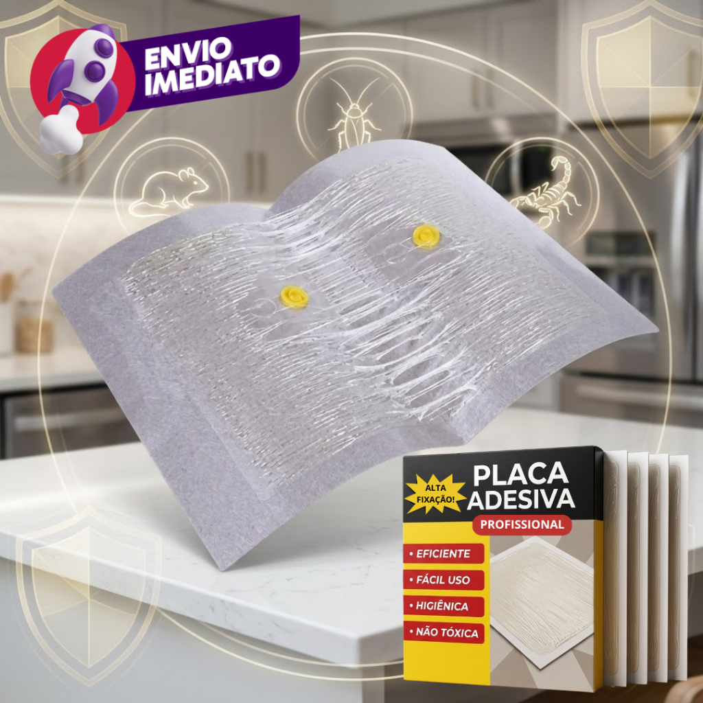 Placa Adesiva Monitoramento Ambientes Proteção Contra Barata Escorpião E Outros Praga Utilidade