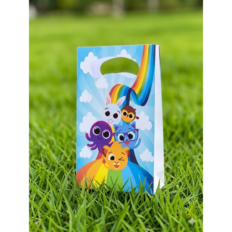 kit 2 Sacolinhas  personalizadas Bolofofos ,papel fosco - para lembrancinhas, kits festas