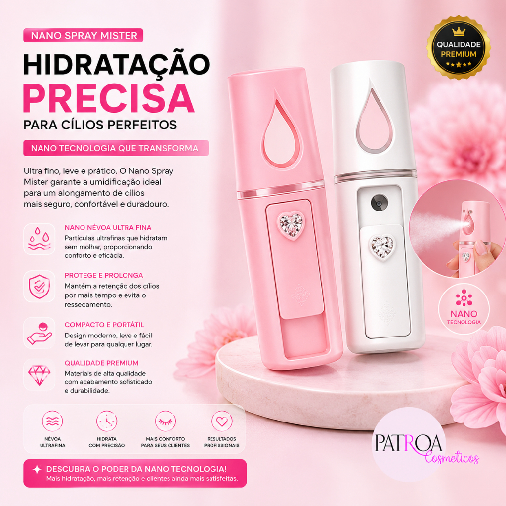 Nano Spray Mister Alongamento De Cilios Vaporizador