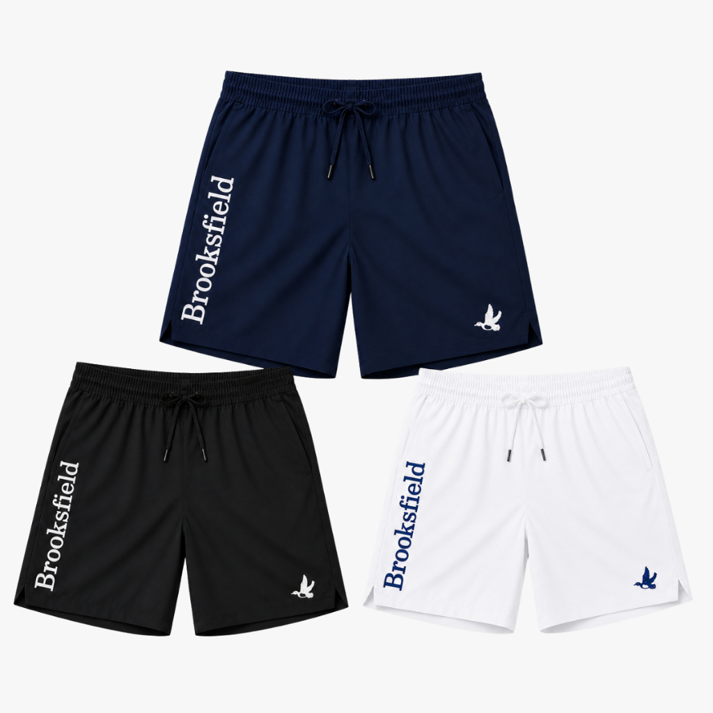 KIT 3 SHORTS BROOKSFIELD BERMUDA TACTEL ELASTANO DRY FIT PRAIA VERÃO MAURICINHO