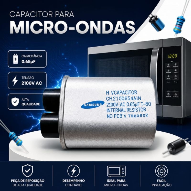 Capacitor de Alta para Micro-ondas - 0.65uf