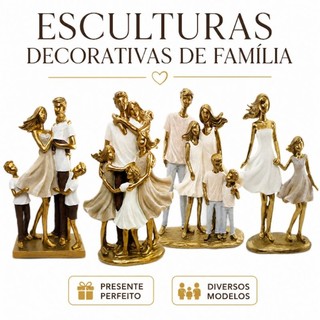 Esculturas Vários Modelos Familia Decorativa em Resina Enfeite decoração Presente