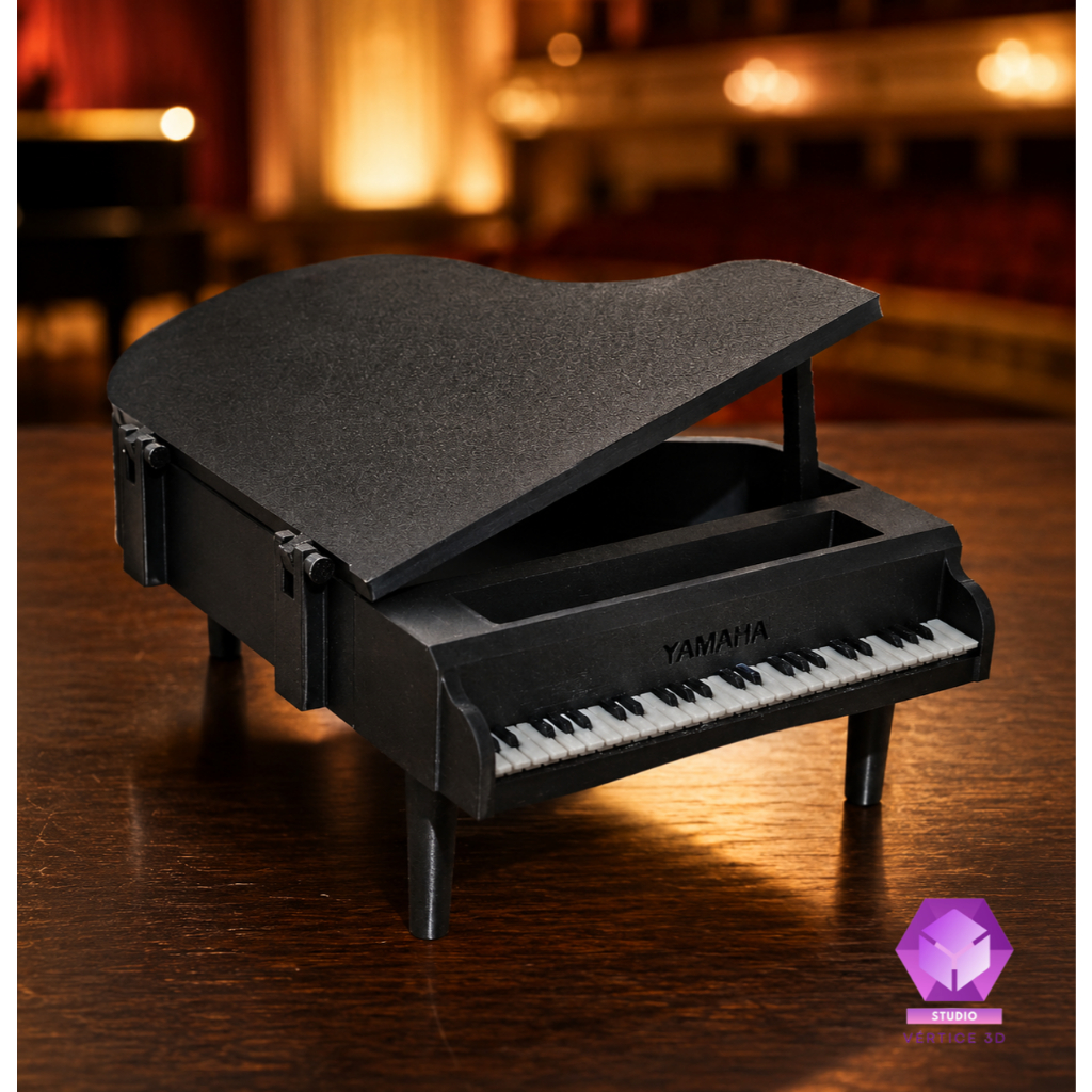 Mini Piano de Cauda Porta Celular Porta Objetos Criativo Teclado Decoração e Presente Musical
