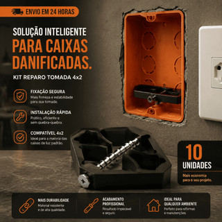 Salva Caixinha 4x2 Kit Tomadas e Interruptores