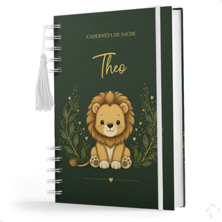 Caderneta de Vacinação Menino Personalizado Coleção Safari