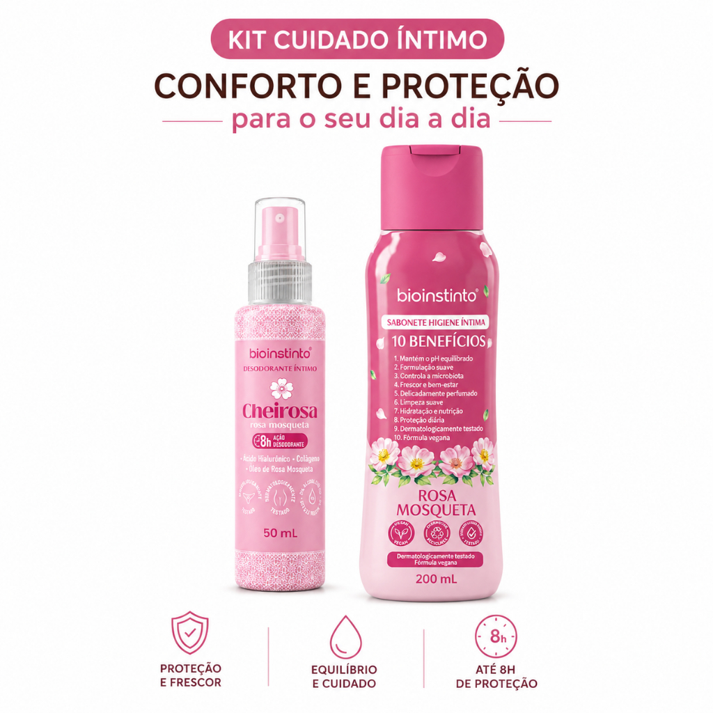 kit sabonete intimo feminino + Desodorante intimo Higiene da Mulher Bio instinto