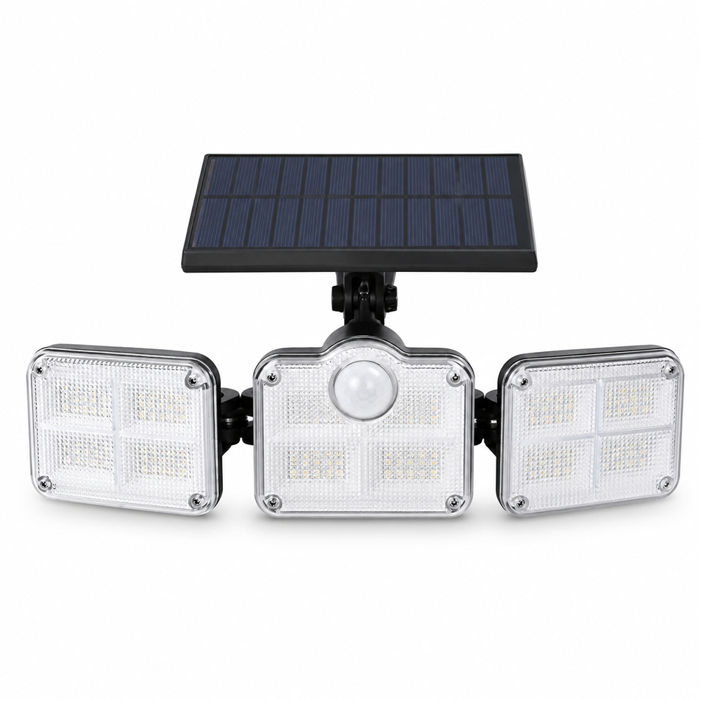 Luminária Solar LED Com Sensor de Movimento E Controle Remoto Refletor Impermeável Para Jardim Quintal Parede