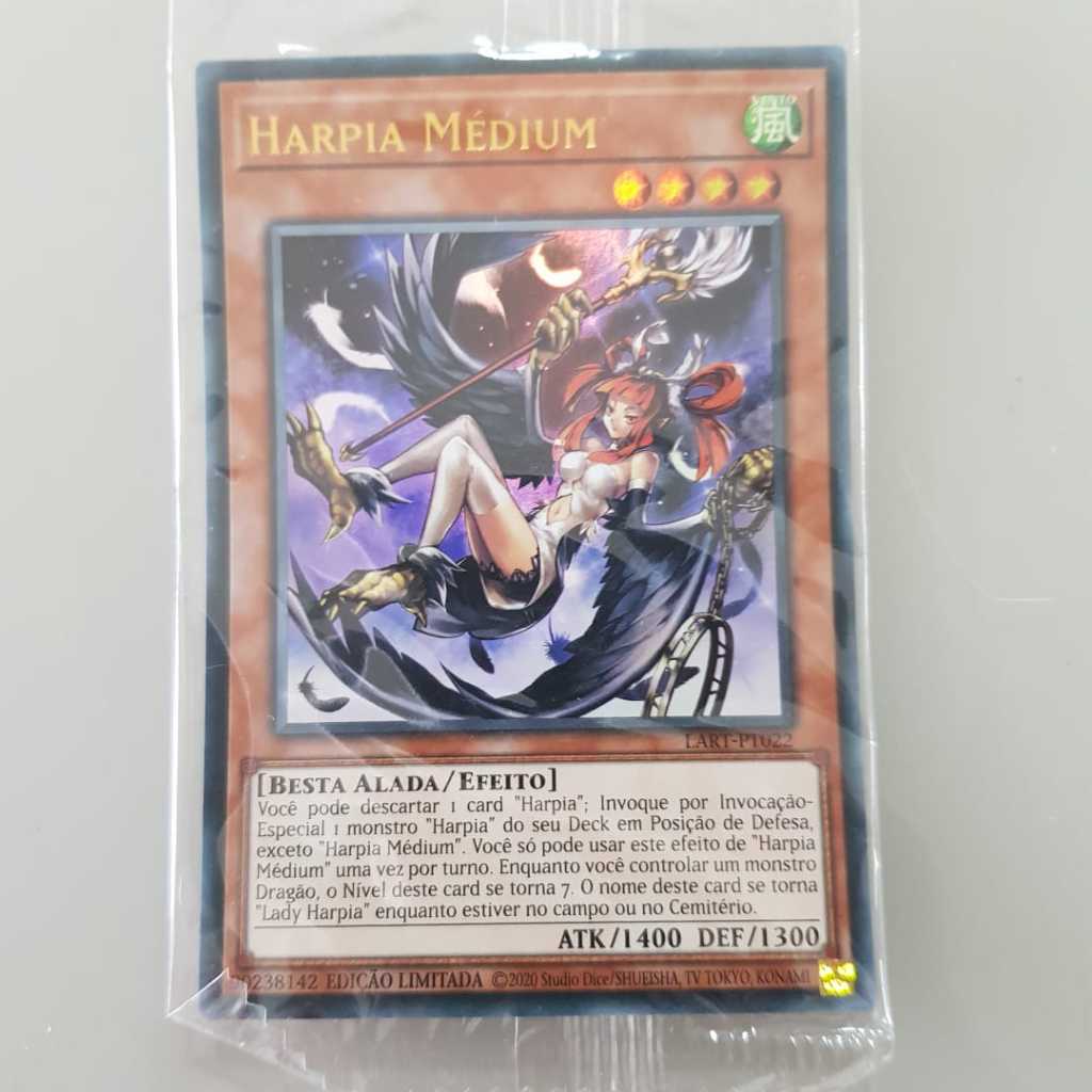 Yu-gi-oh! Carta Promo Harpia Médium Edição Limitada Lacrada em Português