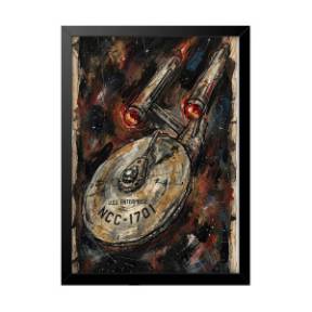 Quadro Decorativo USS Enterprise Star Trek Série Poster Quarto Sala Escritório