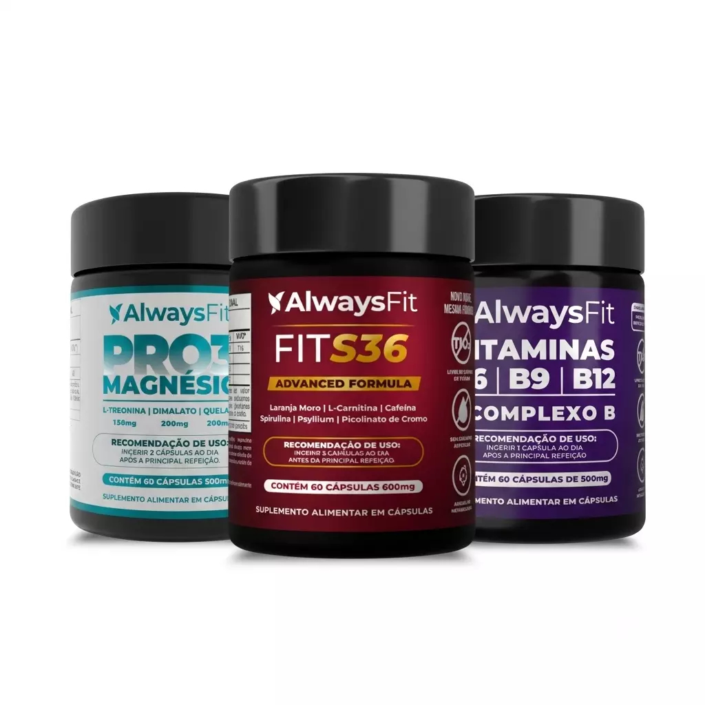 Kit Pro3Magnésio + Complexo B + FitS36