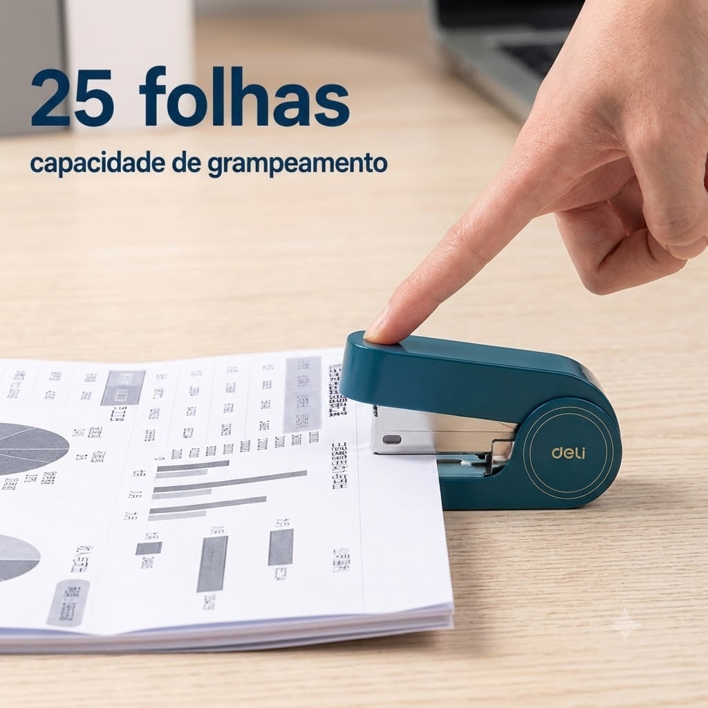 Mini Grampeador Nusign Compacto Alta Pressão Escritório Escolar Portátil Pequeno · foto 2