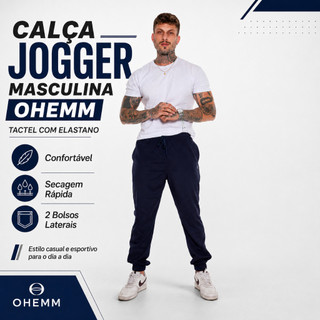 Calça Jogger Masculina Premium Elastano E Bolsos