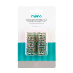 Disco Cogumelo para Caderno Inteligente Glitter Colorido Mimo - 24 mm - 20 Unids