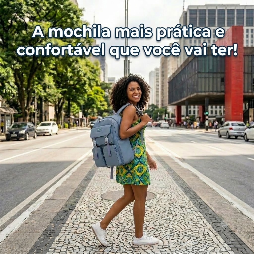 Bolsa Mochila Notebook Reforçada Impermeável Unissex p/ Trabalho Escolar Casual Confortável