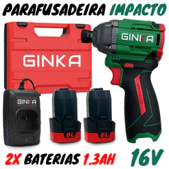 Parafusadeira De Impacto 16v Brushless 1/4'' (gk1614) 140Nm - Ginka
