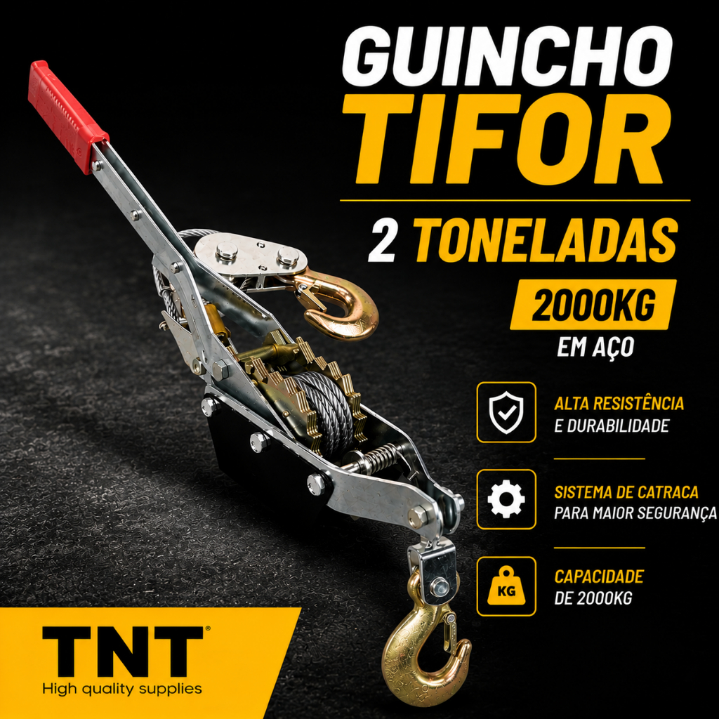 Guincho Manual Catraca Tifor Talha 2 Toneladas Aço TNT