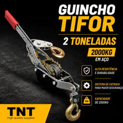 Guincho Manual Catraca Tifor Talha 2 Toneladas Aço TNT
