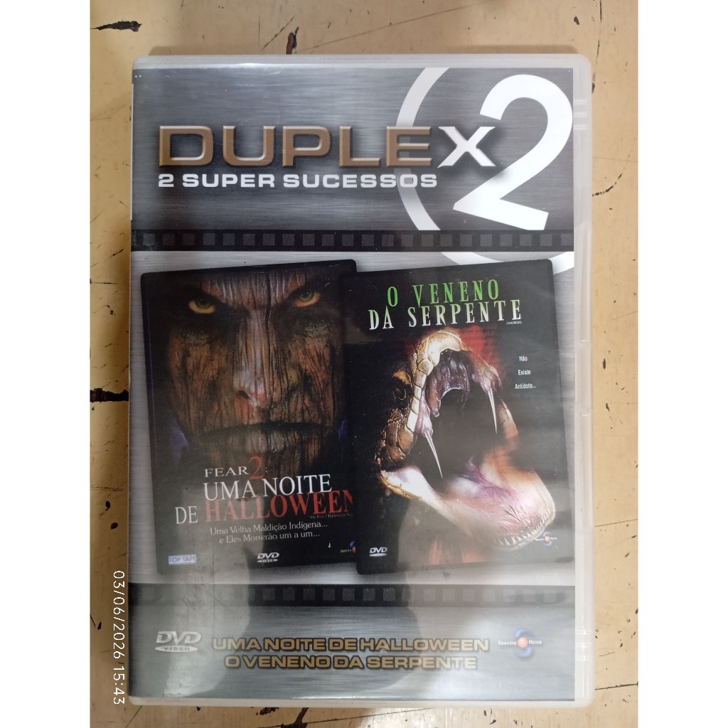 DVD Duplex Fear 2 Uma noite de Halloween O Veneno da Serpente